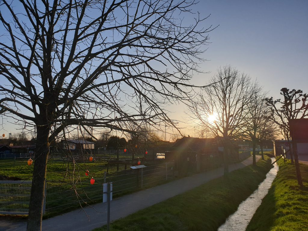 Strahlender Sonnenaufgang am 23. März 2020