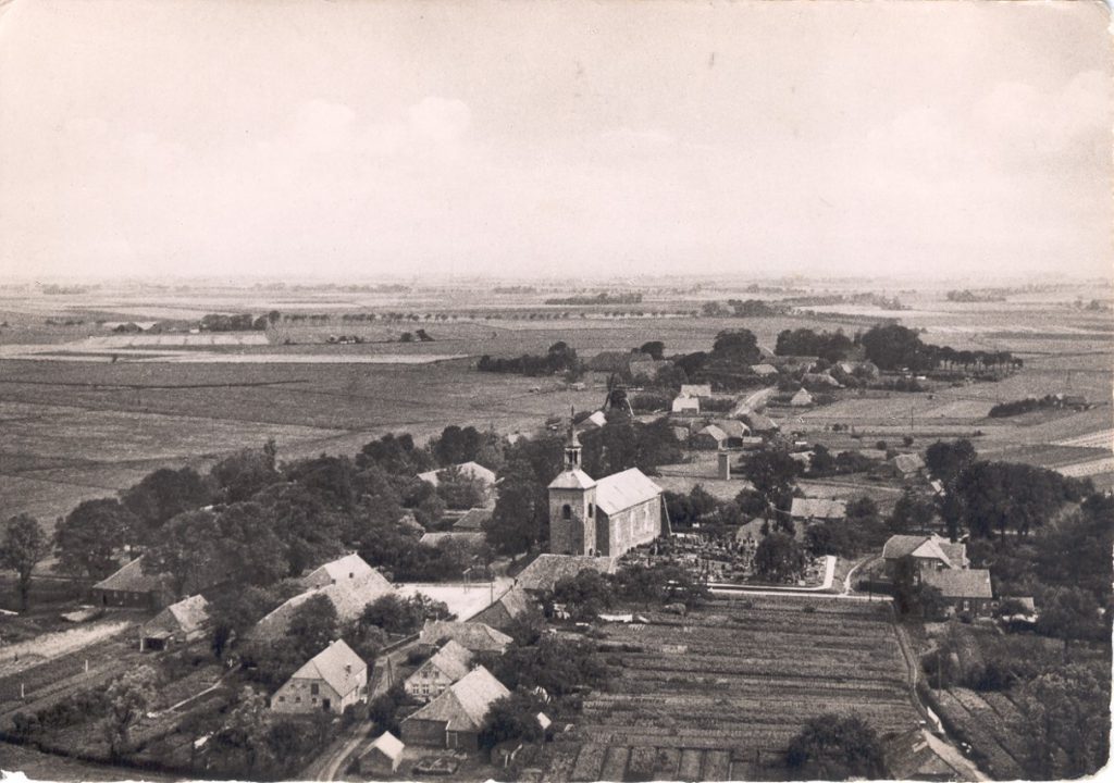 Luftbild von Werdum 1955