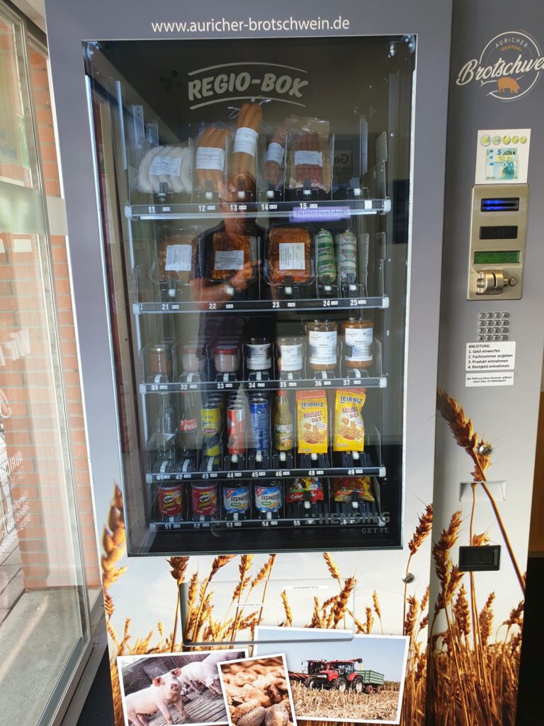 Der Automat ist voll gefüllt und wartet jetzt auf Käufer