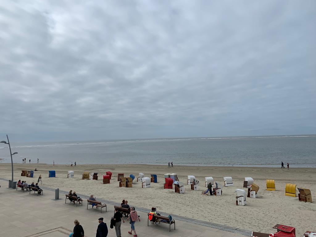 Der Strand mit Promenade auf Borkum