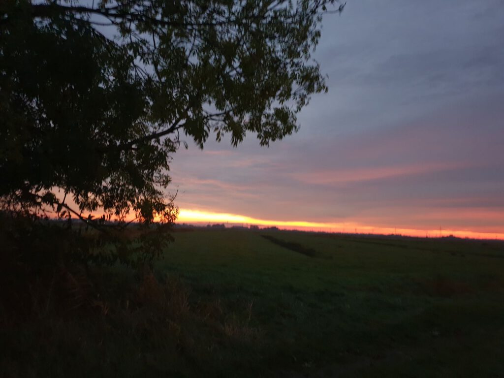 Sonnenaufgang Ende Oktober