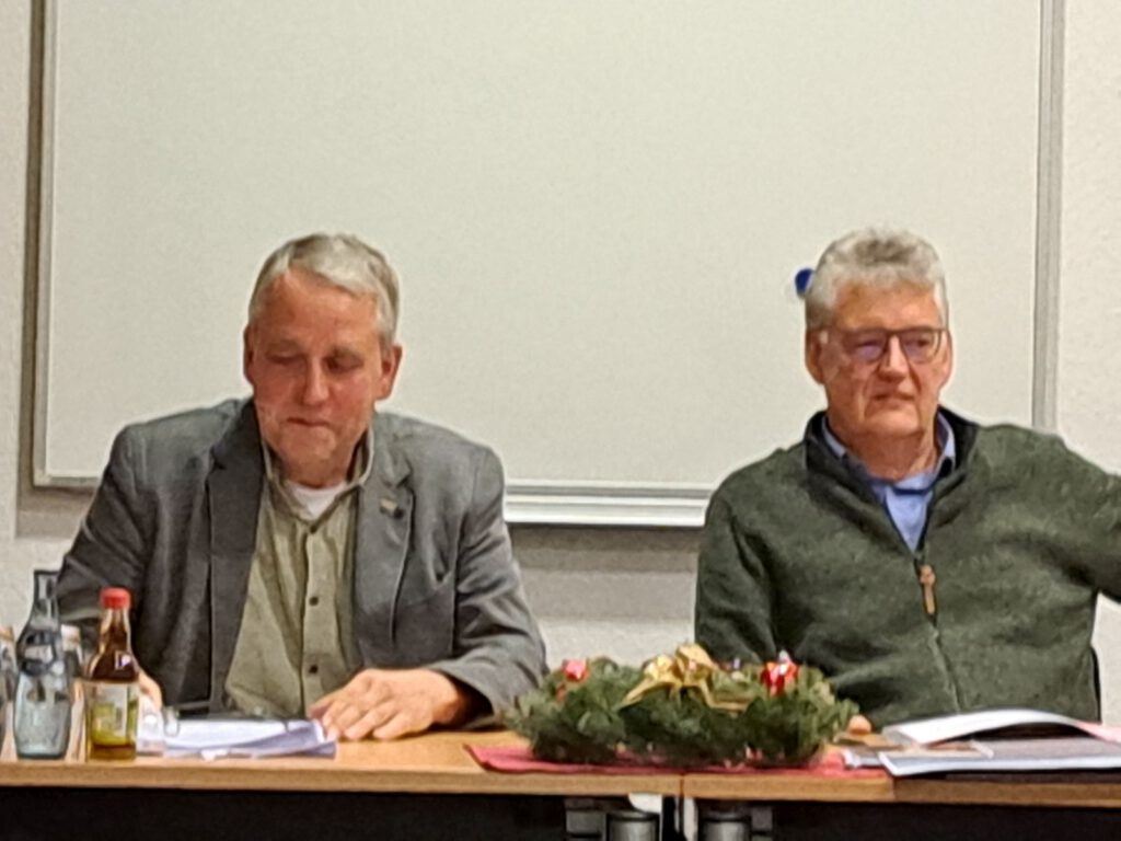 Die Bürgermeister René Weiler-Rodenbäck und Jürgen Peters führten durch die Sitzung