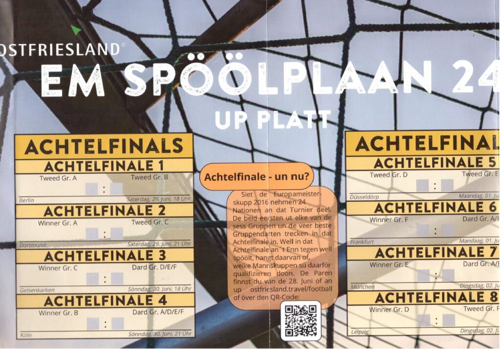"Een Spöölplaan up Platt" - das neueste Produkt der OTG zur Fußball-EM