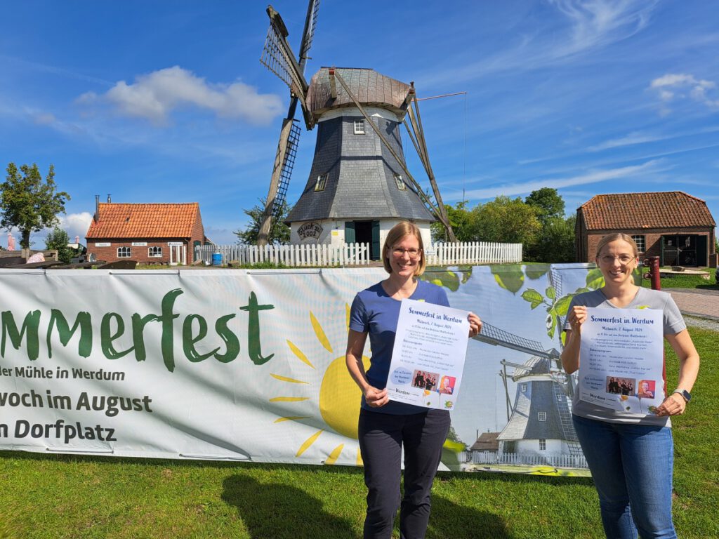 freuen sich auf das Sommerfest. Kathrin Rewerts und Sandra Lange