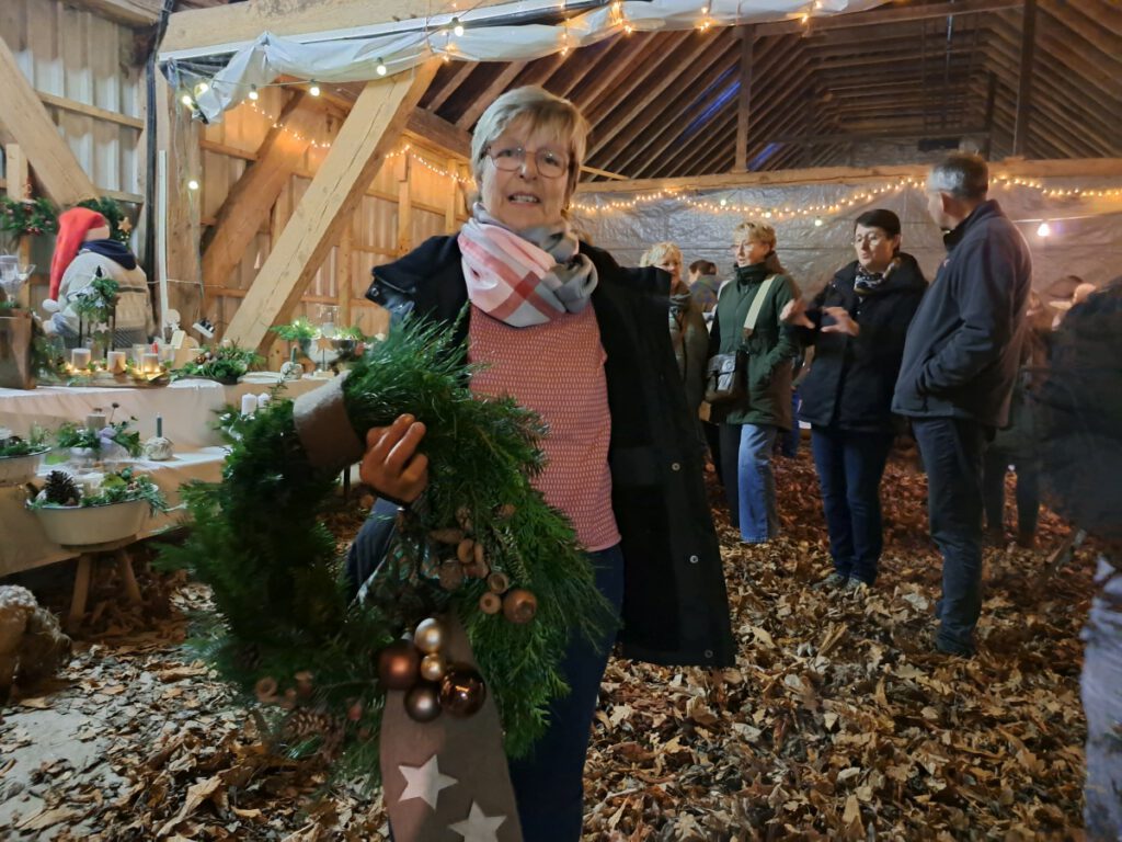 Brigitte Pithan hatte auch schwer zu schleppen an ihrem neuen Türkranz