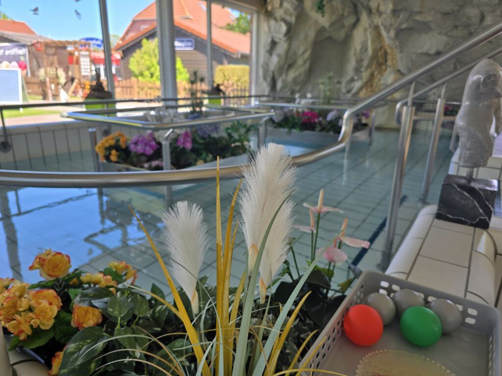 Die Kneipphalle lud zum Wassertreten ein